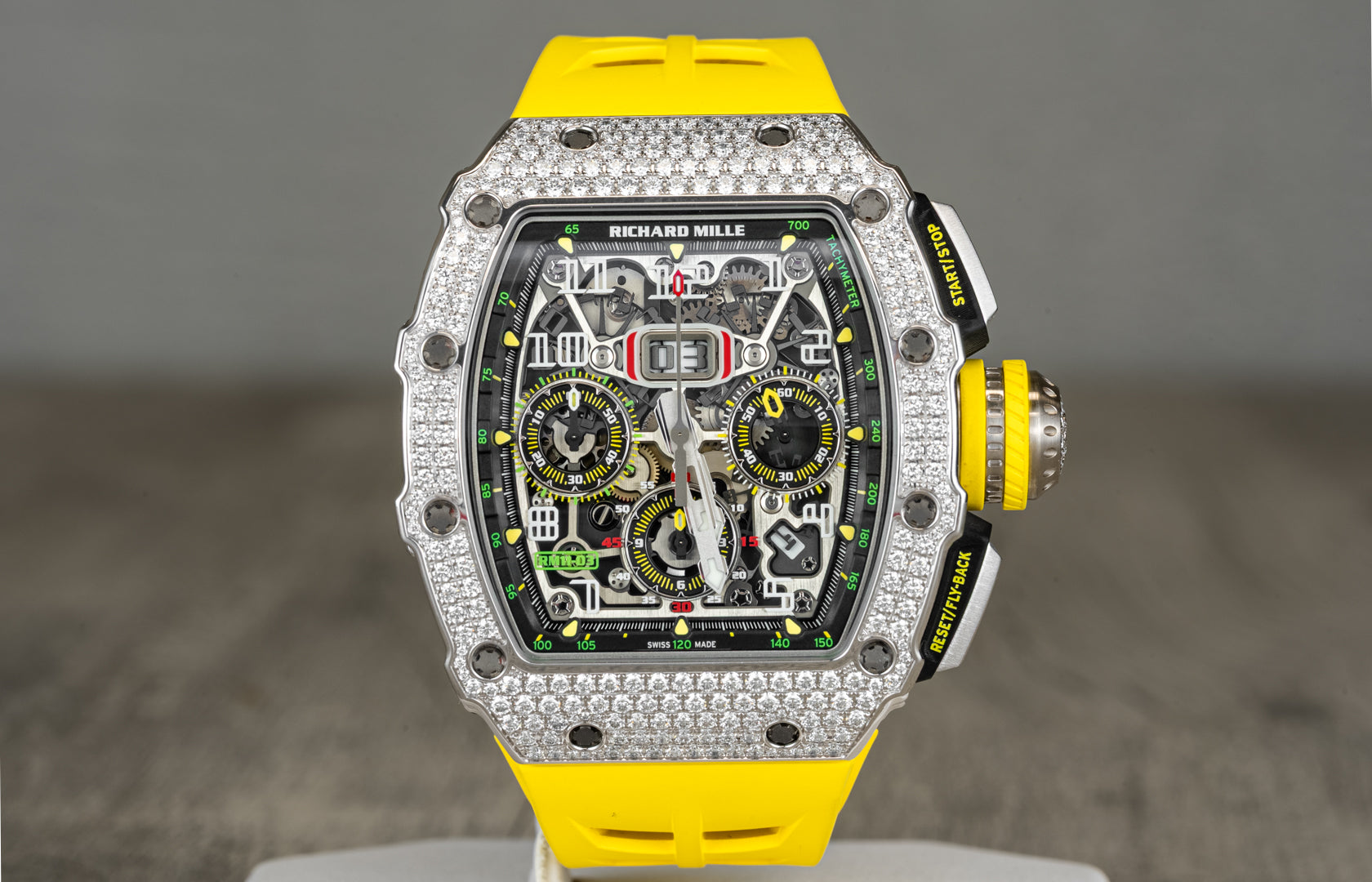 Richard Mille RM 11-03 Flyback Chronograph White Gold Diamond Bezel ...
