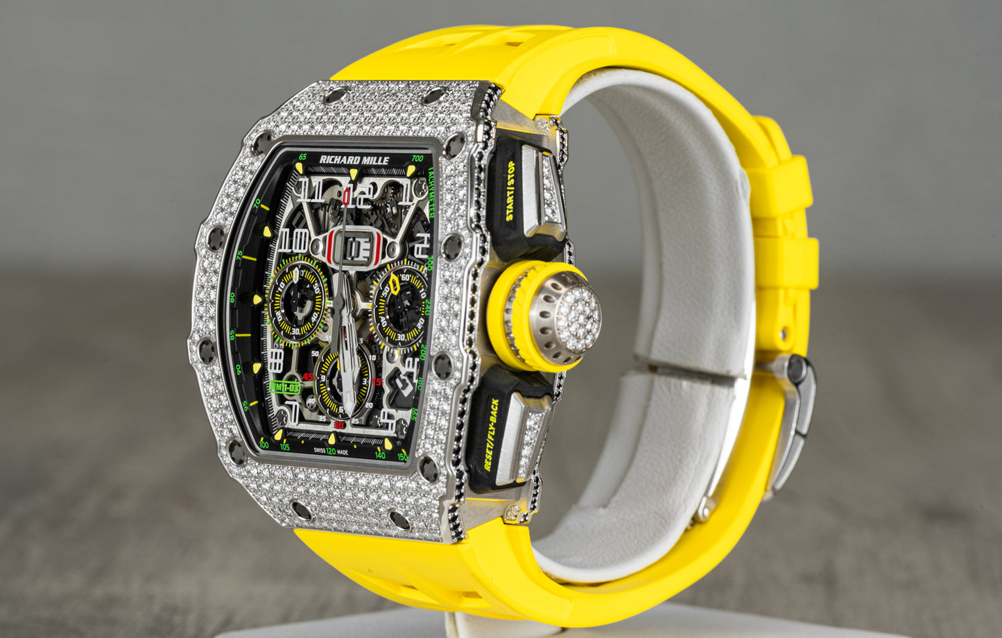 Richard Mille RM 11-03 Flyback Chronograph White Gold Diamond Bezel