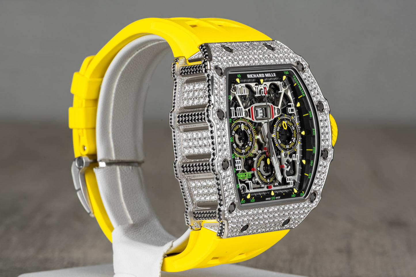 Richard Mille RM 11-03 Flyback Chronograph White Gold Diamond Bezel