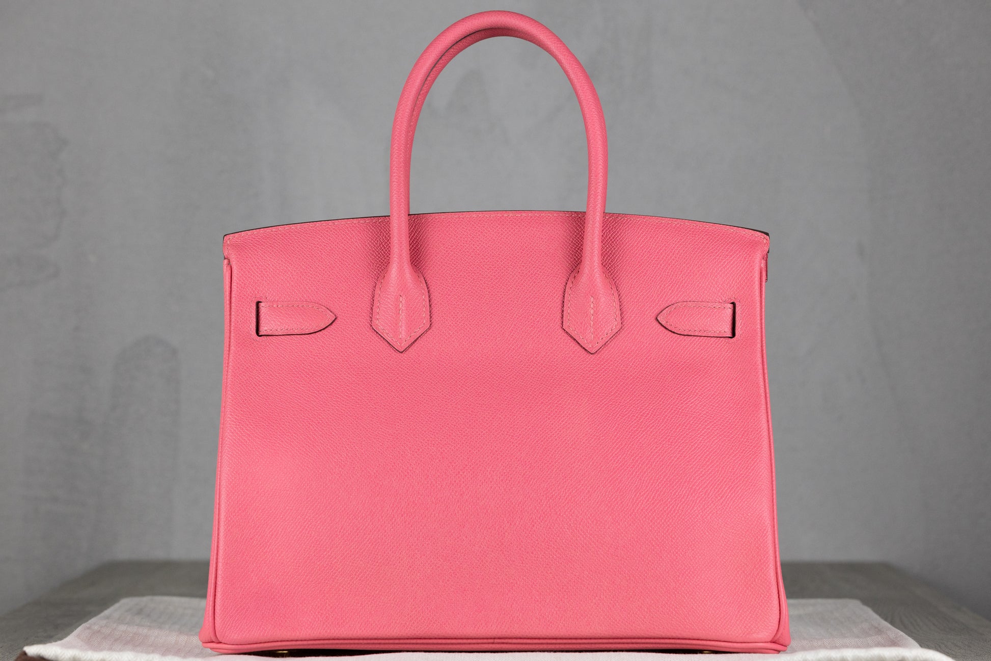 Hermès B30 Birkin 30 Retourne Bag in Rose Azalee Epsom Leather with Gold Hardware