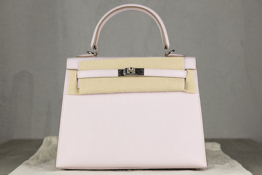 Hermès K25 Kelly II 25 Sellier Bag in Mauve Pale Epsom Leather with Gold Hardware