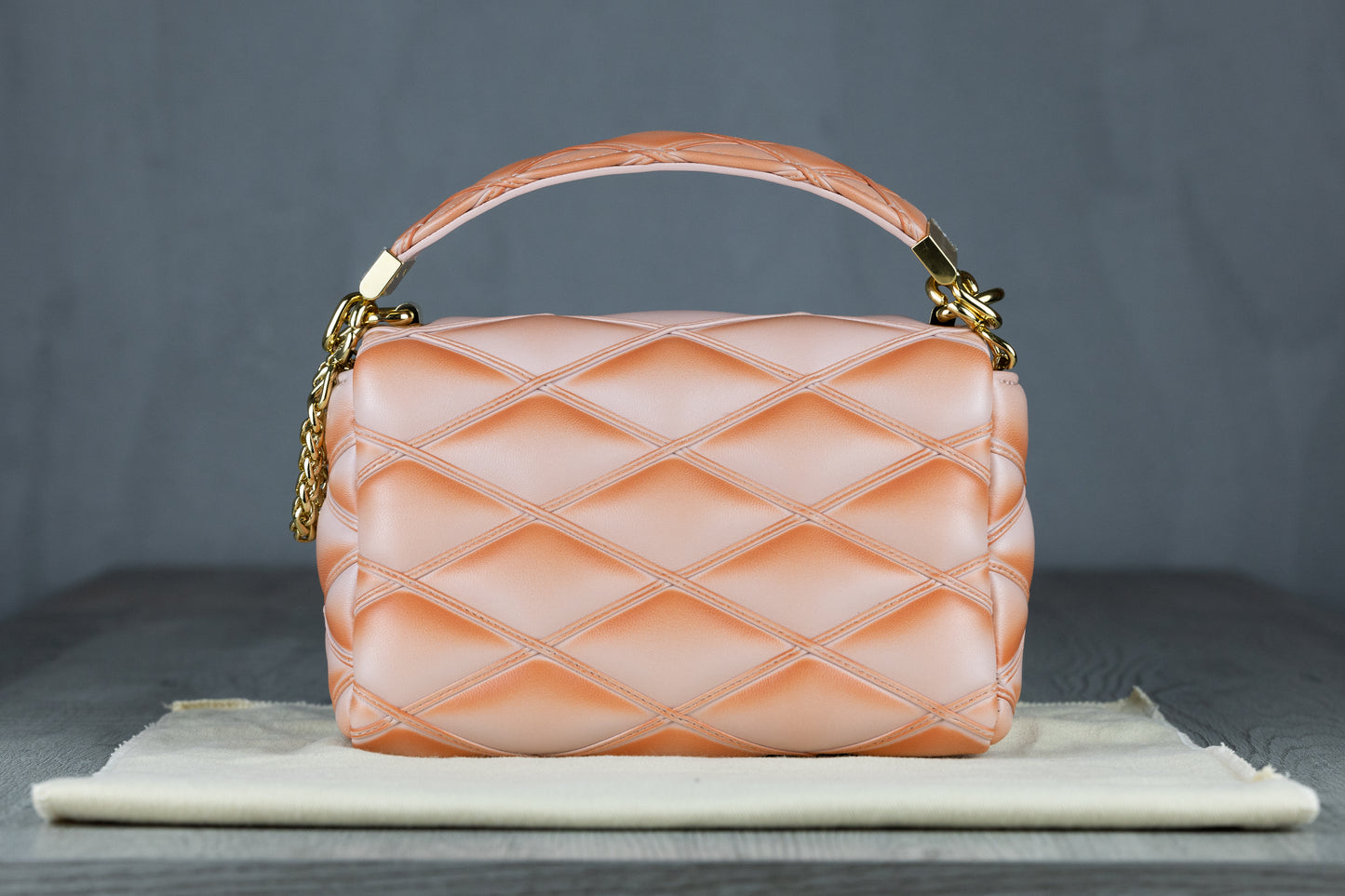 Louis Vuitton M14281 LVGO-14PM Cruise Collector's Edition Handbag in Terracotta Lamb Leather with Gold Hardware