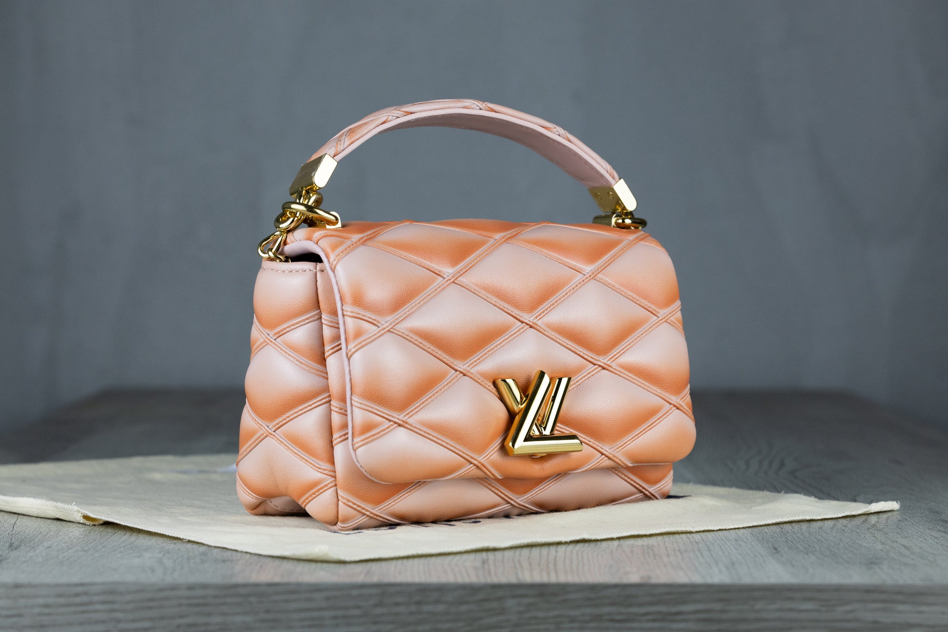 Louis Vuitton M14281 LVGO-14PM Cruise Collector's Edition Handbag in Terracotta Lamb Leather with Gold Hardware