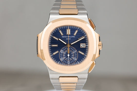 Patek Philippe 5980/1AR Nautilus Chronograph Date Blue Dial