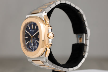 Patek Philippe 5980/1AR Nautilus Chronograph Date Blue Dial