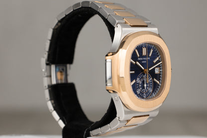 Patek Philippe 5980/1AR Nautilus Chronograph Date Blue Dial