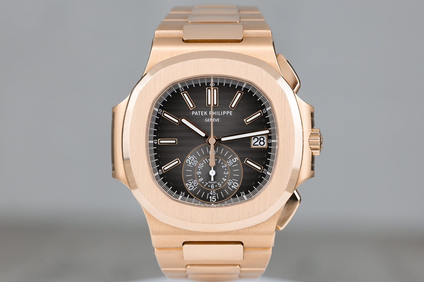 Patek Philippe 5980/1R Nautilus Chronograph Date Black Dial