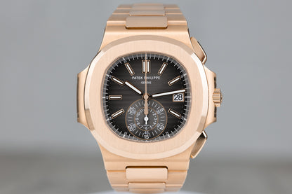 Patek Philippe 5980/1R Nautilus Chronograph Date Black Dial