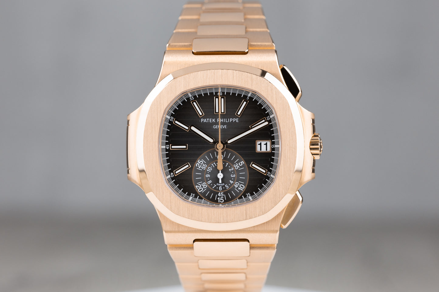 Patek Philippe 5980/1R Nautilus Chronograph Date Black Dial