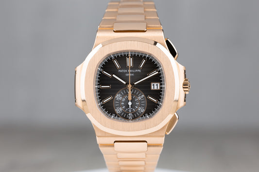 Patek Philippe 5980/1R Nautilus Chronograph Date Black Dial