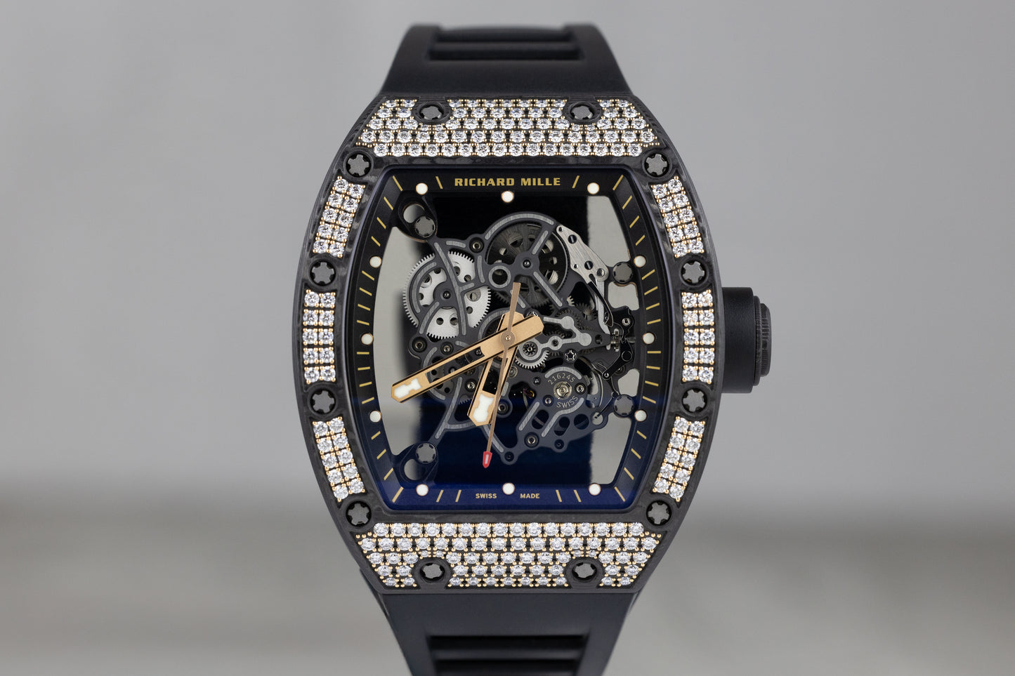 Richard Mille RM055 Bubba Watson 'Black Diamond' Carbon TPT Skeletonized Dial