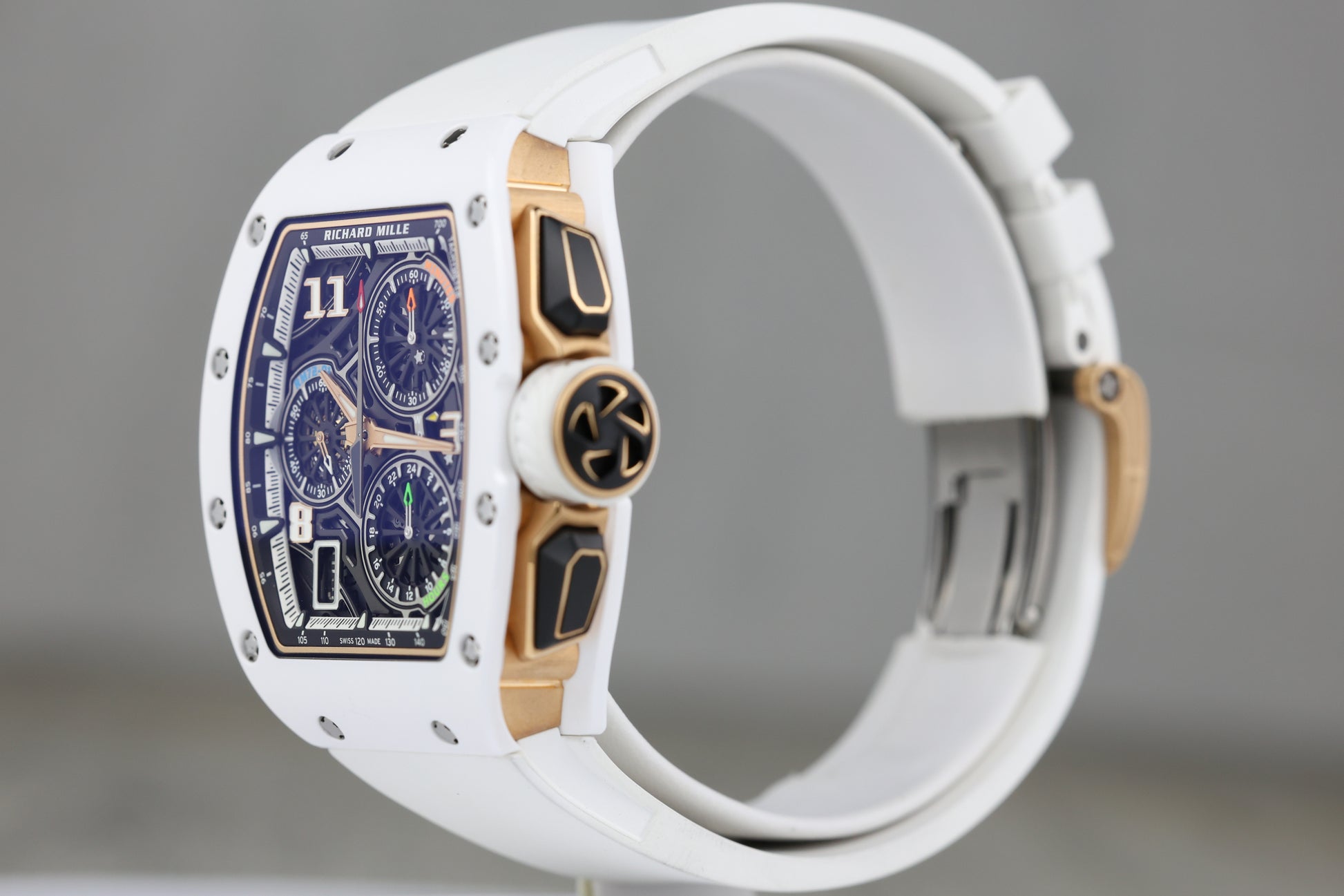 Richard Mille RM72-01 Automatic Winding Lifestyle Flyback Chronograph White Ceramic Skeletonized Dial