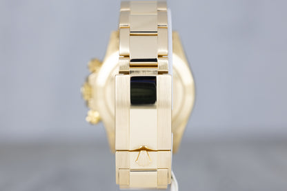 Rolex 116508 Daytona Chronograph Yellow Gold Black Diamond Dial