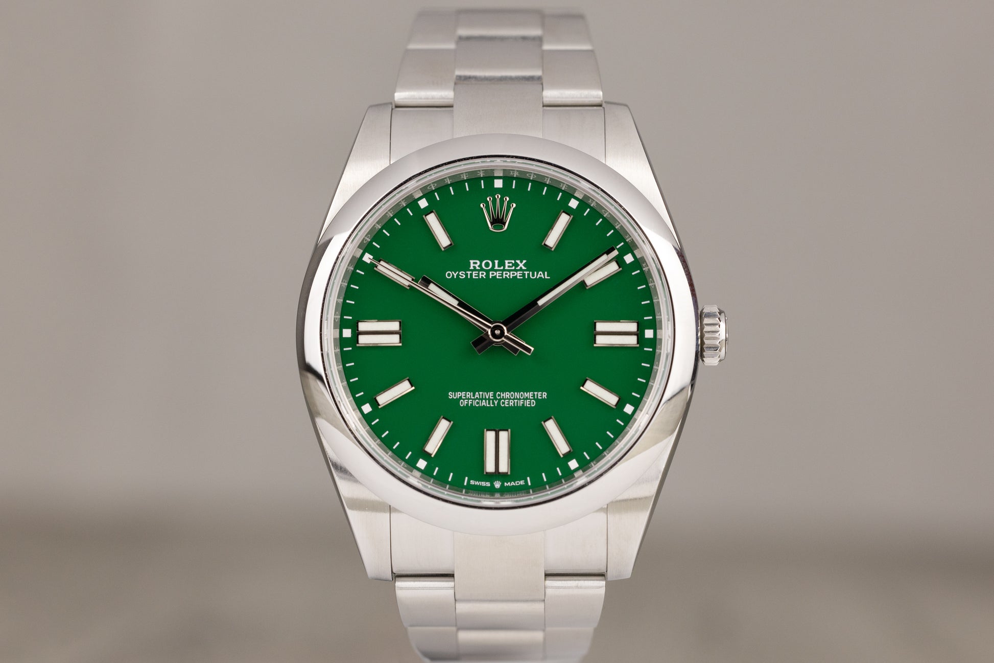 Rolex 124300 Oyster Perpetual 41 Stainless Steel Green Dial