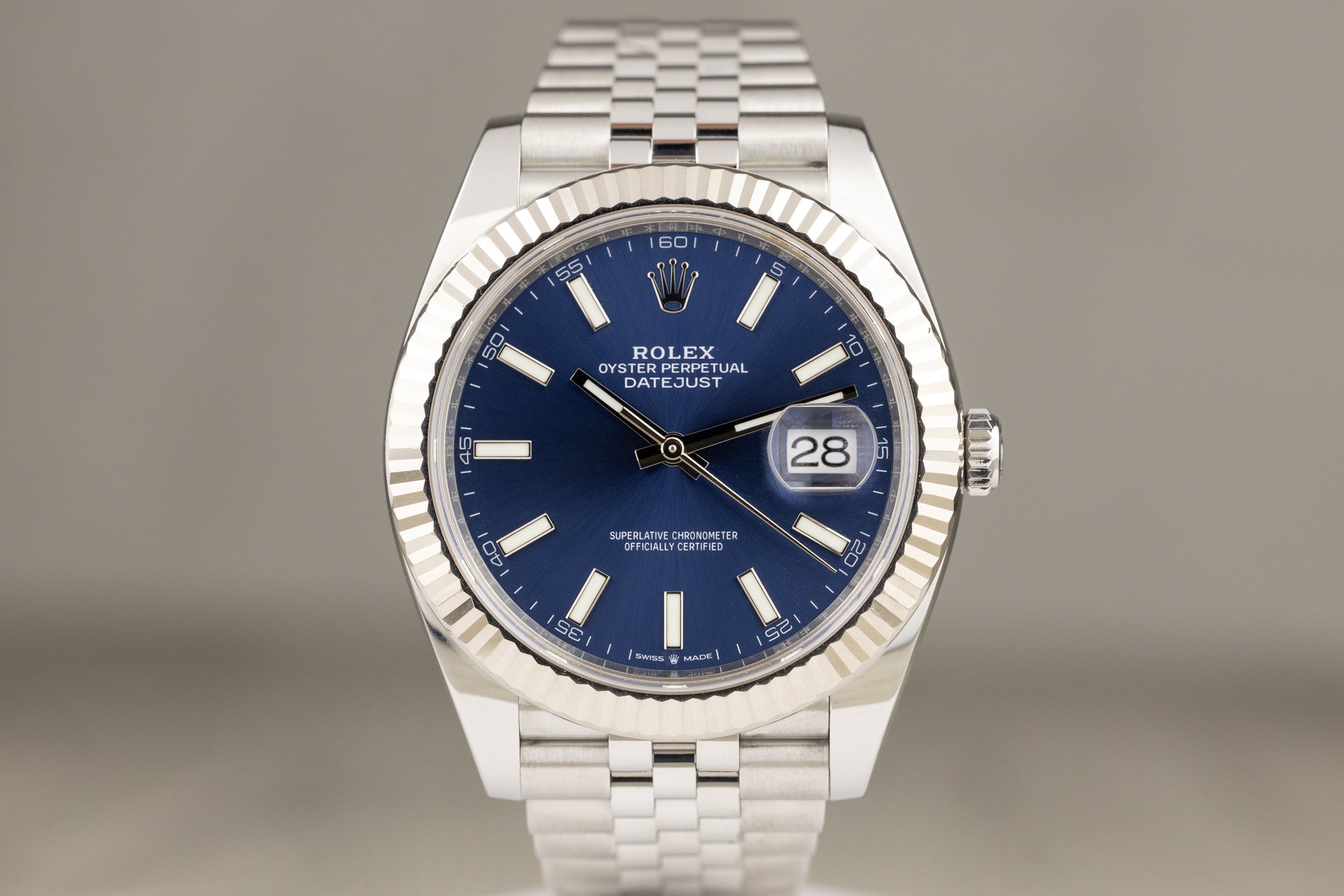 Rolex 126334 Datejust 41 Stainless Steel Jubilee Bracelet Blue Dial