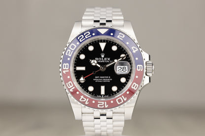 Rolex 126710BLRO GMT-Master II 'Pepsi' Stainless Steel Jubilee Bracelet Black Dial