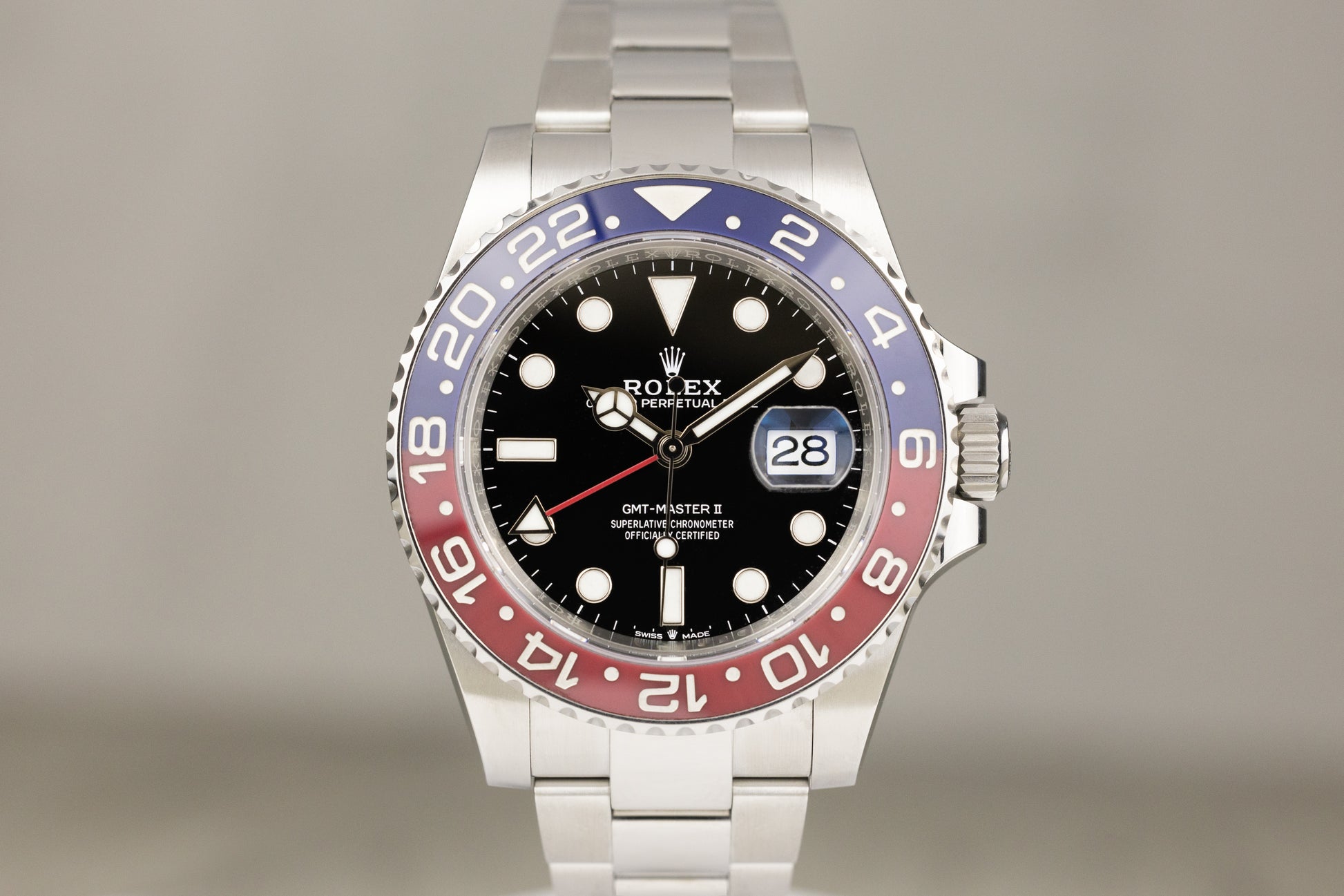 Rolex 126710BLRO GMT-Master II 'Pepsi' Stainless Steel Oyster Bracelet Black Dial