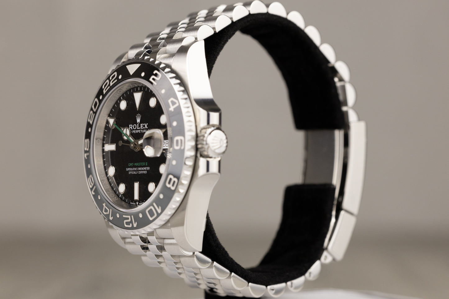 Rolex 126710GRNR GMT-Master II 'Bruce Wayne' Stainless Steel Jubilee Bracelet Black Dial