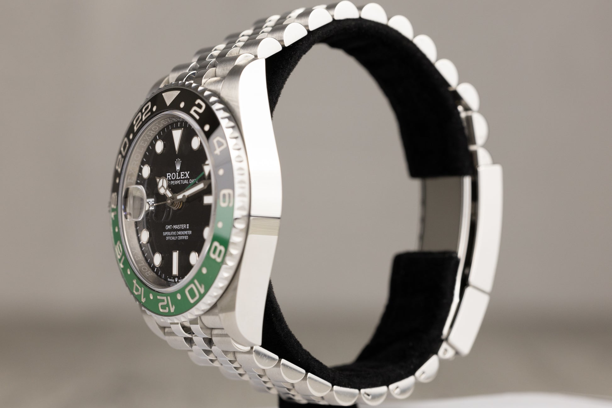 Rolex 126720VTNR GMT-Master II 'Lefty' Stainless Steel Jubilee Bracelet Black Dial