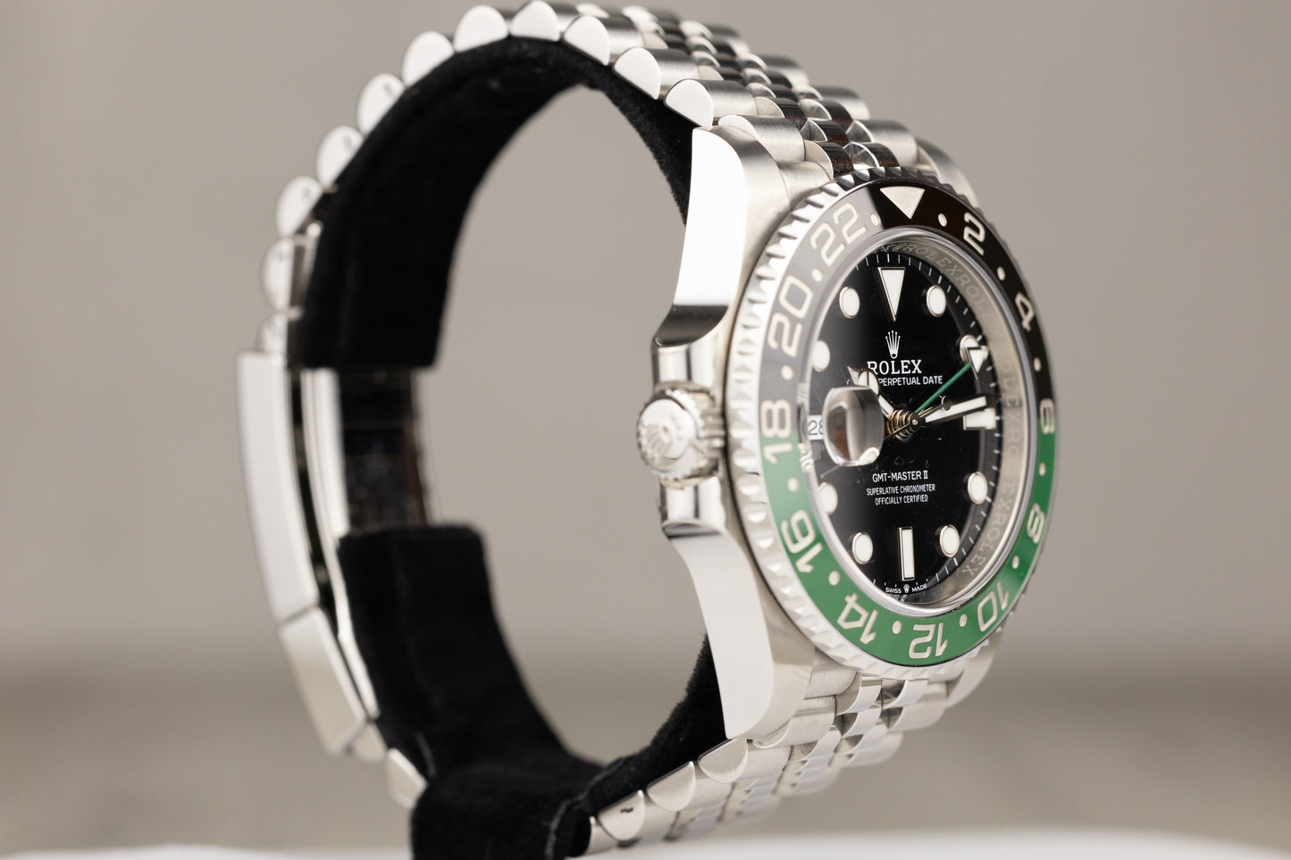 Rolex 126720VTNR GMT-Master II 'Lefty' Stainless Steel Jubilee Bracelet Black Dial