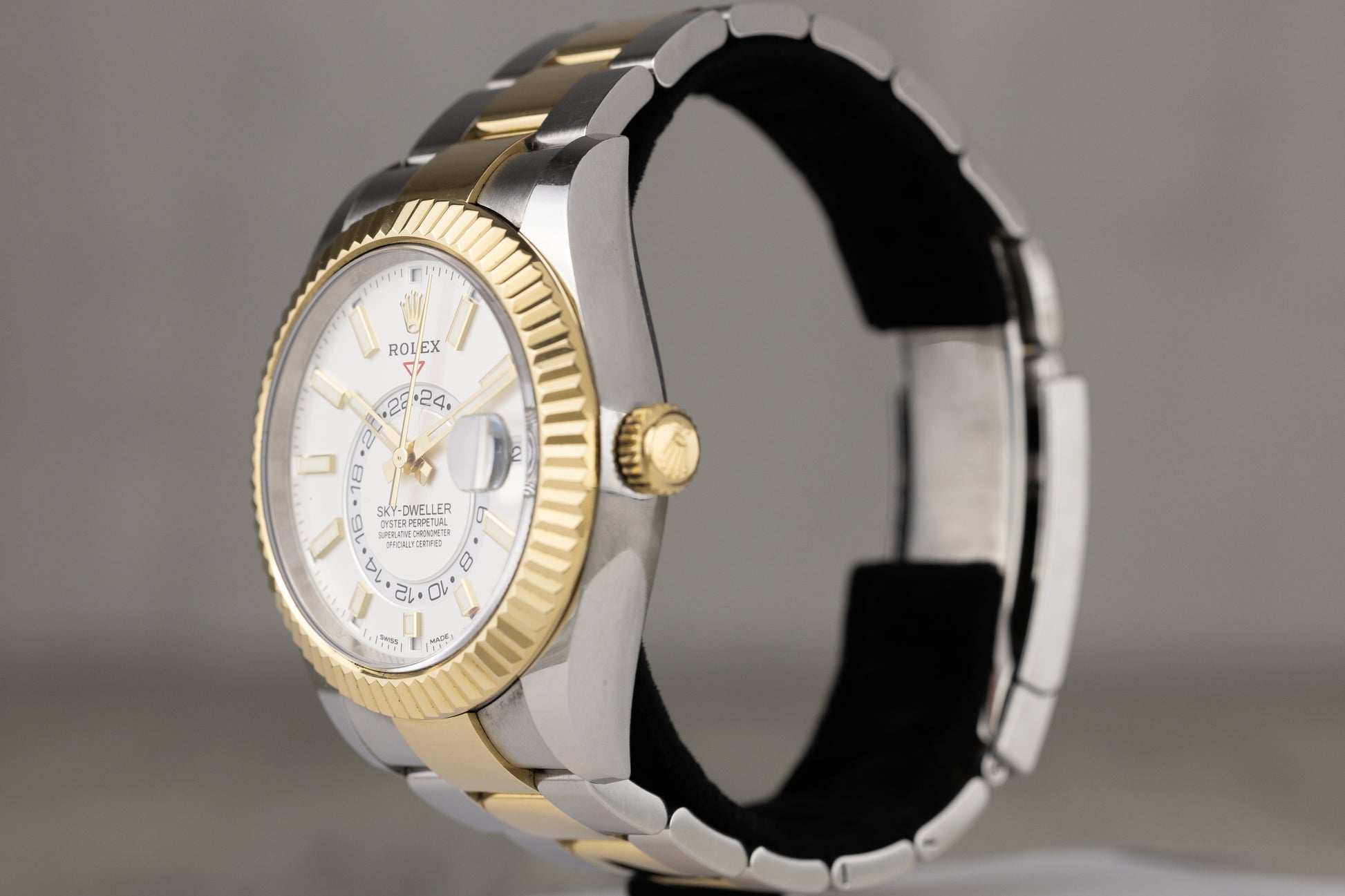 Rolex 326933 Sky-Dweller Stainless Steel/Yellow Gold White Dial