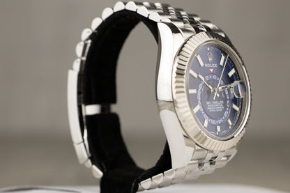 Rolex 326934 Sky-Dweller Stainless Steel Jubilee Bracelet Blue Dial