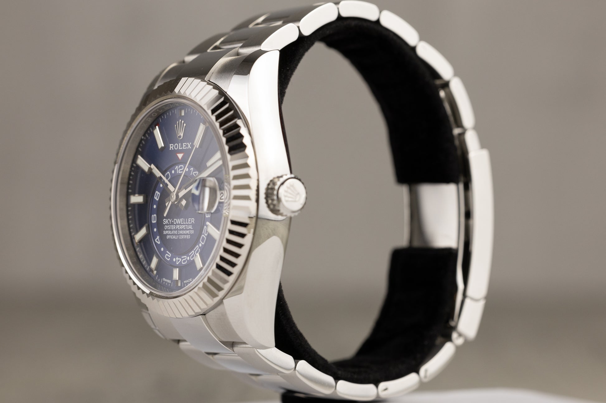 Rolex 326934 Sky-Dweller Stainless Steel Oyster Bracelet Blue Dial