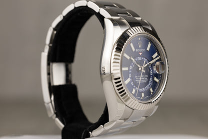 Rolex 326934 Sky-Dweller Stainless Steel Oyster Bracelet Blue Dial